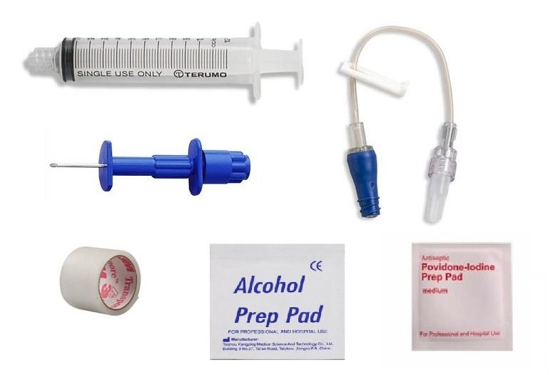 Broselow kit intraosseus( 15 G ajustable , extension set stérile )