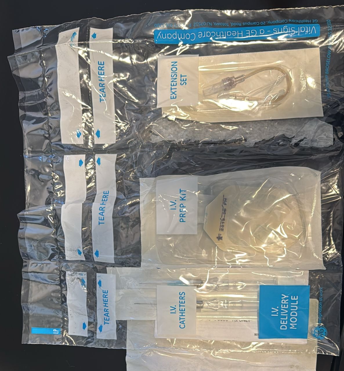 Kit Broselow pédiatrique oxygen delivery module (Berman oral airway, pediatric NRB mask)