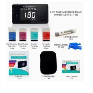 Moniteur multiples test 4 en 1 cholestérol, acide urique, hémoglobine, glycémie